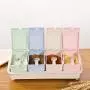 Food Storage 4 pieces of spice jars with lid and spoon for salt sugar spice pepper seasoning box Food Storage 4 pieces of spice jars with lid and spoon for salt sugar spice pepper seasoning box