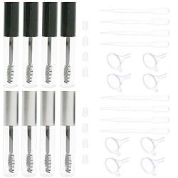 MANSHU 8 pcs 10 ml Empty Mascara Tube with Eyelash Wand, Rubber Inserts, Funnels and Transfer Pipettes Set, DIY Mascara Container with Cap