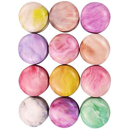 Healthcom 12 Pcs Tinplate Empty Tins Colorful Macarons Candy Box DIY Candle Tin Jars Empty Round Tin Cans Travel Storage Jars Cosmetic Sample Containers for Spice Candies Gifts