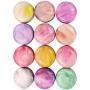 Healthcom 12 Pcs Tinplate Empty Tins Colorful Macarons Candy Box DIY Candle Tin Jars Empty Round Tin Cans Travel Storage Jars Cosmetic Sample Containers for Spice Candies Gifts