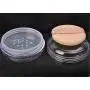 lasenersm 2Pcs Make-up Loose Powder Box Powder Container, Body Face Facial Makeup Cosmetic Powder Puff Soft Sponge