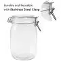 Betrome 32 OZ Glass Jar 4 Pack with Airtight Rubber Gasket Lid Reusable Storage Jar for Jam, Coffee, Tea,Honey, Beans, Spice and More Betrome 32 OZ Glass Jar 4 Pack with Airtight Rubber Gasket Lid Reusable Storage Jar for Jam, Coffee, Tea,Honey, Beans, Spice and More