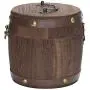 Caisse de rangement en fût en bois Sdoveb pour thé, feuilles de café, farine (Khaki) Caisse de rangement en fût en bois Sdoveb pour thé, feuilles de café, farine (Khaki)