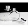 1PC 25ml/0.84oz Upscale Empty Refillable Round Clear Glass Fine Mist Sprayer Bottle Perfume Atomizer Cosmetic Dispenser Container Storage Jar Pot Holder For Fragrance Cologne Toner Emollient Water