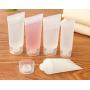 24PCS 10ml/0.33oz Mini Clear Plastic Facial Cleanser Soft Tube Bottle Empty Refillable Travel Sample Packing Container Storage Jar Pot Vial Dispenser with Flip Cap for Shampoo Toiletries (Transparent)