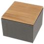 Flameer Bamboo Lid Storage Boxes Wooden Containers Organizer Tea Storage Box Caddy Jars Coffee Cans - A, as described