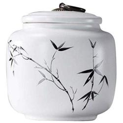 DRAGON SONIC Tea Caddy Ceramic Large Storage Tank Canister Sealed Can Jars, J03