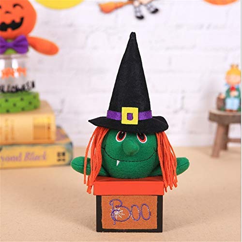 PBZYDU Halloween Candy Jar, Storage Box Decor for Candy Chocolate Gift Snacks Party(Witch)