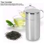Stainless Steel Tea Tins Canister Home Kitchen Canisters for Tea Coffee Sugar Storage Sealed Against Moisture With lid(L)
