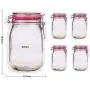 Mason Jar Pattern Food Saver Storage Bags Set (10 Counts/500ml x5 + 150ml x 5) kitchen organizer Childrens snacks Snacks, bread, cookies, fresh bags Food storage Bags Travel Camping Mason Jar Pattern Food Saver Storage Bags Set (10 Counts/500ml x5 + 150ml x 5) kitchen organizer Childrens snacks Snacks, bread, cookies, fresh bags Food storage Bags Travel Camping