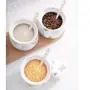 Bouteilles/Jars en Céramique pour Condiments, Épices, Poterie avec Couvercles, Cuillère en Bois, Plateau - Pot Cruet en Céramique, Assaisonnement, Sucre, Café, Sel, 8.8OZ (250ML), Set de 3 (Jardin) Bouteilles/Jars en Céramique pour Condiments, Épices, Poterie avec Couvercles, Cuillère en Bois, Plateau - Pot Cruet en Céramique, Assaisonnement, Sucre, Café, Sel, 8.8OZ (250ML), Set de 3 (Jardin)