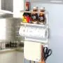 Magnetische Küchenregal-Organizer für Kühlschrank – Magnetregal-Regal für Küchenrolle, Gewürzbehälter – Kühlschrank-Regal-Regal-Halterung Organizer Tool