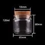 12pcs 656053mm 120ml Transparent Glass Bottles With Cork Stopper Empty Spice Food Nuts Storage Bottles Jars Gift Crafts Vials