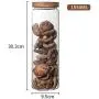 Bambusdeckel Glas Behälter für 350/650/950ml/1250ml/1550ml Getreide Tee-Blatt Kaffee Bohne Süßigkeiten Lebensmittel Dose mit 400ml Deckel