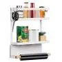 RZChome Rack Fridge Wood Organizer Refrigerator Side Storage Rack Paper Towel Holder, Rustproof Spice Jars Rack Kitchen Storage Wrap Rack Organizer Refrigerator Shelf Storage Adjustable Cabinet RZChome Rack Fridge Wood Organizer Refrigerator Side Storage Rack Paper Towel Holder, Rustproof Spice Jars Rack Kitchen Storage Wrap Rack Organizer Refrigerator Shelf Storage Adjustable Cabinet