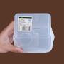 Transparent Plastic Boxes with lid, Square Food Storage canisters Versatile Durable Preserving Jars Pack of 3-A 470mlx3