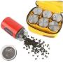 6pcs/set Glass Kitchen Container Spice Box Bottles Jars Utensils Seasoning Condiment Herb Storage Bag Travel Organization Items