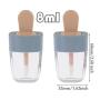 RONRONS 15 Pieces Blue Ice-lolly Empty Plastic Lip Gloss Packaging Tubes,Refillable Lip Glaze Bottles Reusable Vials, 8ml/0.27Oz