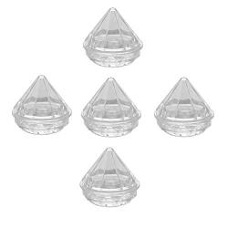 RONRONS 30 Pieces 5 Gram Diamond Shaped Cosmetic Containers Empty Clear Travel Jar Pot