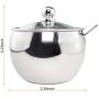 SAYEEC Stainless Steel Condiment Jars with Lids Spoon Seasoning Containers Spice Jar Salt Pepper Sugar Storage Organizers