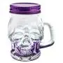 Ensemble de 12 verres à shot en bocaux en verre Mason avec couvercle et anse - Verres à shot à décor de crânes en sucre - Accessoires de fête originaux. Ensemble de 12 verres à shot en bocaux en verre Mason avec couvercle et anse - Verres à shot à décor de crânes en sucre - Accessoires de fête originaux.