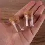 Glasbehälter & Flaschen | 100 Stück 4ml Teströhrchen mit Korkstopfen, kleine Behälter für Gewürze, Glasflaschen für DIY-Basteln | von HUDITOOLS | 1 PC
