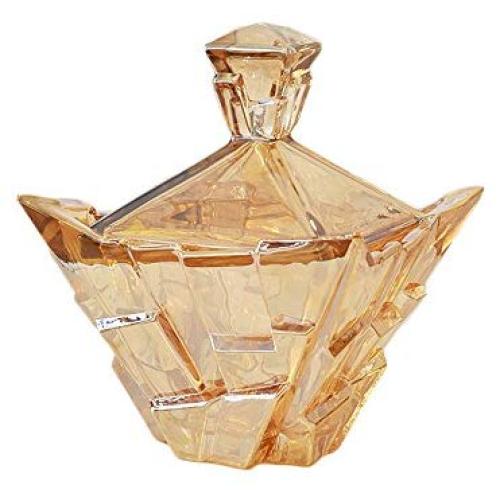 Colias Flügel Heimdekoration & Party Hochzeitsdeko Unregelmäßige Farbige Glasbehälter mit Rippen / Apothekergläser / Süßigkeitenbuffetbehälter / Süßigkeitenbuffet-Aufbewahrungskasten / Küchen-Lebensmitteldosen mit Deckel – Klein
