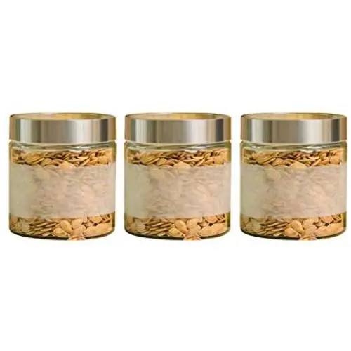 Glasbehälter zur Aufbewahrung, Essensbehälter für Küche, Vorratsgläser für Marmelade/Honig/Kaffee/geätzte Früchte