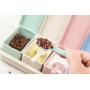 JUSTDOLIFE Spice Jar Sets Multi-purpose Spice Box environmental Seasoning Box with Spice Rack & Spoons 4PCS