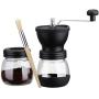 Manual Coffee Grinders - Nocm Manual Coffee Grinder With Storage Jar Soft Brush Conical Ceramic Burr Quiet And Portable - Grinders Manual Prime Soft Rated Coffee Brush