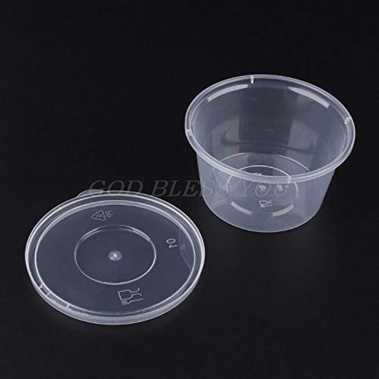 Oteshina Plastic Disposable Sauce Cup Clear Salad Dressing Food