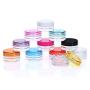 GBSTORE 10 Pcs 5 Gram Sample Empty Container,Plastic Clear Cosmetic Pot Jars with Screw Cap Lid for Eye Shadow,Nails Powder,Paint,Creams,Jewelry,etc,Mix-Color