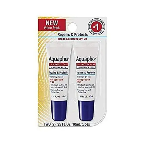 Aquaphor Lip Repair & Protect Tube Blister Card Dual Pack, 0.35 Ounce Aquaphor Lip Repair & Protect Tube Blister Card Dual Pack, 0.35 Ounce