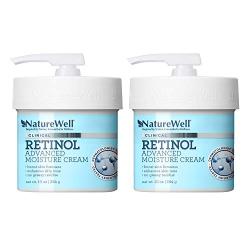 NatureWell Retinol Advanced Moisture Cream for Face & Body, 10 oz. | Clinical | Improves Firmness, Tone & Texture (2 Pack)