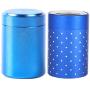 joyMerit 2 Pack of Food Storage Canister with Airtight Wooden Lid - Metal Food Storage Canister, Food Storage Jar for Coffee, Sugar, Tea, Spice and More