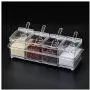Küchengewürzbehälter, Kreatives Haushalt 4-Fächer-Gewürzbox aus Acryl Plexiglas Salztopf PS Material Lagerbox ZP12181420, PS Material