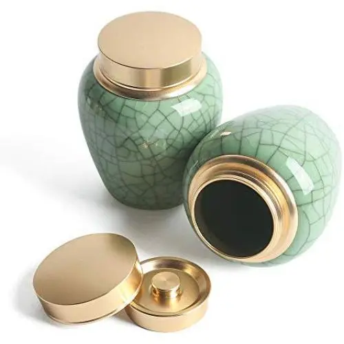 Porcelain Tea Tins Canister set with double Airtight Lids Home Kitchen Canisters for Tea Coffee Sugar Storage Loose Leaf Tea Tin Containers storage (Cyan3, 2PC/6OZ) Porcelain Tea Tins Canister set with double Airtight Lids Home Kitchen Canisters for Tea Coffee Sugar Storage Loose Leaf Tea Tin Containers storage (Cyan3, 2PC/6OZ)