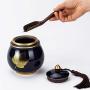 Cereal Containers Ceramic Tea Cans, Household Kitchen Storage Moisture-proof Cans Containers (color : A)