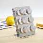 Macddy Spice Rack Organizer Stainless Steel Seasoning Jar Storage Holder Kitchen Toos Dustproof Visible Castor polite