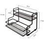 YLKCU Kitchen Countertop Organizer Holder Rack, Spice Racks, Wine Rack, Kitchen Storage, Bottle Jars Rack Holder, Kitchen Shelf Holder,White