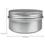 80g/80ml (420Pieces) Silver Aluminum Tin Storage Jar Containers with Screw top Lids