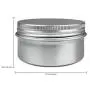 Boîte d'aluminium argentée de 80g/80ml (12 pièces) avec couvercle à vis – Récipients de rangement.
