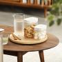 HOMELUNY Set of 4 White Airtight Jars Food Moisture Proof Storage Jars Storage Containers 700ML 10.56.515cm for Candy, Cookie, Rice, Sugar,Flour,Snacks Keeping Food Dry & Fresh