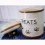 Ceramic Moisture-Proof Pet Food Storage Canister with Non-Skid Silicone Rim for Dogs and Cats (Color : Beige) Ceramic Moisture-Proof Pet Food Storage Canister with Non-Skid Silicone Rim for Dogs and Cats (Color : Beige)