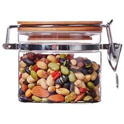 Sealed Glass Storage Jar Food Grains Moisture-proof Transparent Bottle Tea Coffee Seal Storage Cans DELICATEWNN (Capacity : 400ml)