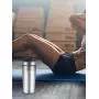 Dr. Vorbereitung Protein-Rührbecher, Edelstahl Sportwasserflasche mit BPA-freiem Griff, läufte dichleuchter, Lagerbehälter und Rührball für Fitnessstudio Silber, 20 Ounzen
