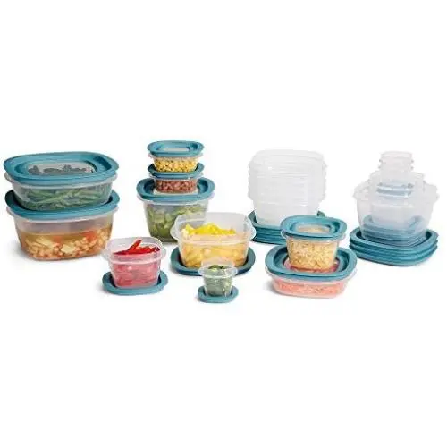 Rubbermaid Flex & Seal Lebensmittelbehälter Set mit Easy Find Deckel, 42-teilig