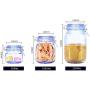 XSWZAQ Piggy Bank Kitchen European Glass Bottle Jar Honey Pot Closed Separated Sealed Jar Jam Cereal Container (Size : 500ml)