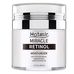 Hotmir Retinol Moisturizer Cream for Face and Neck, | with Retinol, Hyaluronic Acid, Vitamin E and Green Tea | Anti Wrinkle Cream for Men and Women - 1.7 fl oz