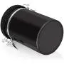 Manoch Kitchen Kaffeebeeren, Trockenblätter, Nüsse, Getreide, Mehl, Zucker Edelstahl Große Belüftbare Dose mit CO2-Ventil, Schwarz, Fassungsvermögen 1,8L, Abmessungen 19 x 12cm